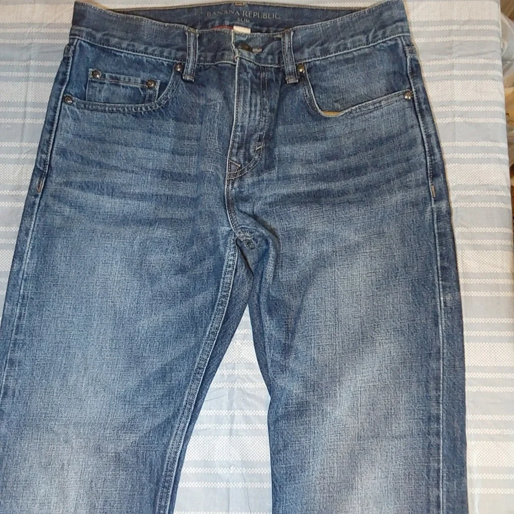 Banana Republic‎ Men's Jeans 31x32 (30x31) Blue Denim Slim Fit